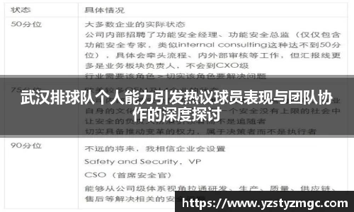 武汉排球队个人能力引发热议球员表现与团队协作的深度探讨
